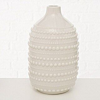 Boltze Vase Meruna (Ø x H: 12 x 21 cm, Keramik, Weiß)