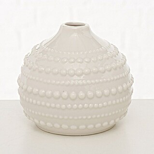 Boltze Vase Meruna (Ø x H: 11 x 10 cm, Keramik, Weiß)
