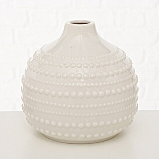 Boltze Vase Meruna (Ø x H: 15 x 14 cm, Keramik, Weiß)
