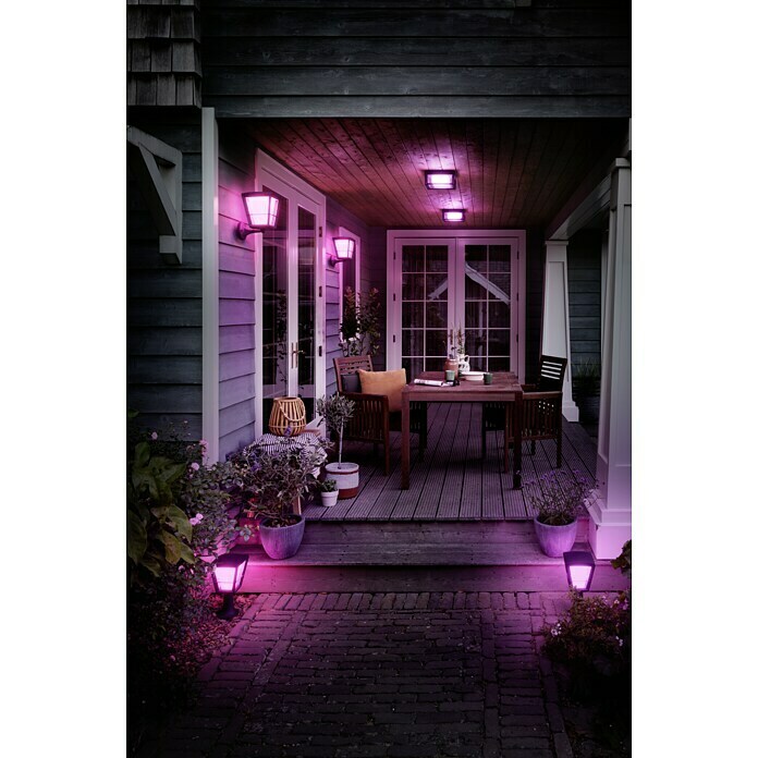 Philips Hue LED-Sockelleuchte White & Color Ambiance Econic (1-flammig, 15 W, Lichtfarbe: Bunt, IP44)