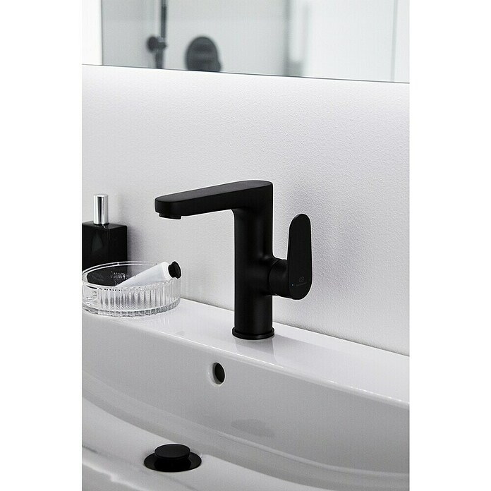 Ideal Standard Cerafine O Waschtischarmatur H155 (Schwarz, Matt, Ohne Ablaufgarnitur) | BAUHAUS