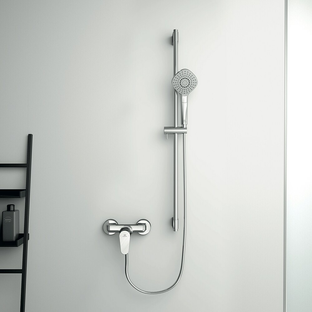 Ideal Standard Cerafine O Duschsystem – Einhebel-Armatur Mit Regenbrause & Handbrause In Silk Black