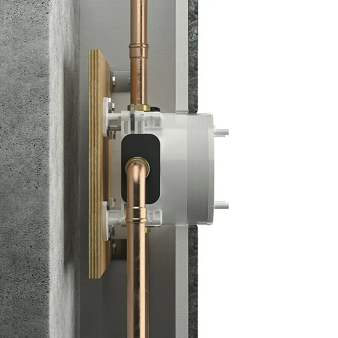 Ideal Standard Unterputzsystem Easy-Box - Einbautiefe: 73 mm - 95 mm - Einbaubox für Armaturen: Modernes Design mit klaren Linien und hochwertigen Materialien, ideal für stilvolle Badezimmerinstallationen.