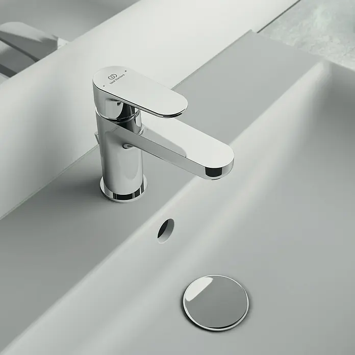 Ideal Standard Cerafine O Waschtischarmatur H80 - Chrom, Glänzend, Mit Ablaufgarnitur - Elegante Waschtischarmatur in Chromoptik. Die Armatur besticht durch ihr modernes Design und die hochwertige Verarbeitung.