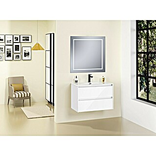 Conjunto de mueble de baño Sagano (Blanco, Brillo, 3 pzs.)