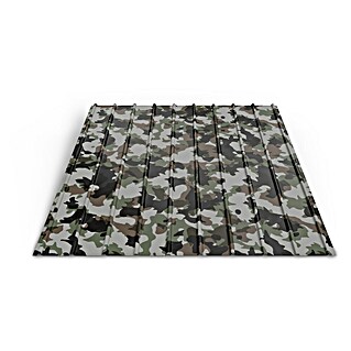 Metdach Dachblech Schwallblech (400 cm x 90,6 cm x 0,4 mm, Camouflage)