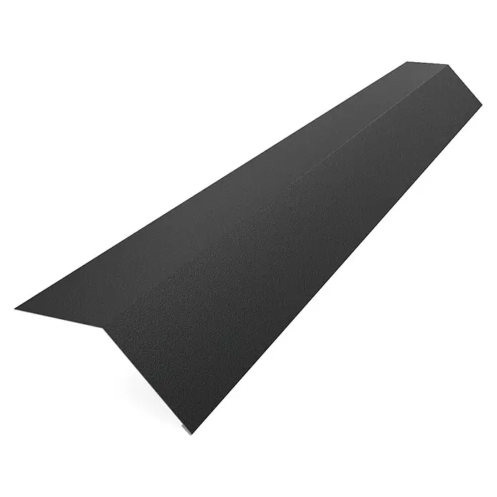 Metdach Traufwinkel - Schwarz, Länge: 200 cm, Stahl - Schwarzer Winkelprofilschutz, ideal für den Kantenschutz. Robuste Bauweise für langanhaltenden Schutz vor Beschädigungen.