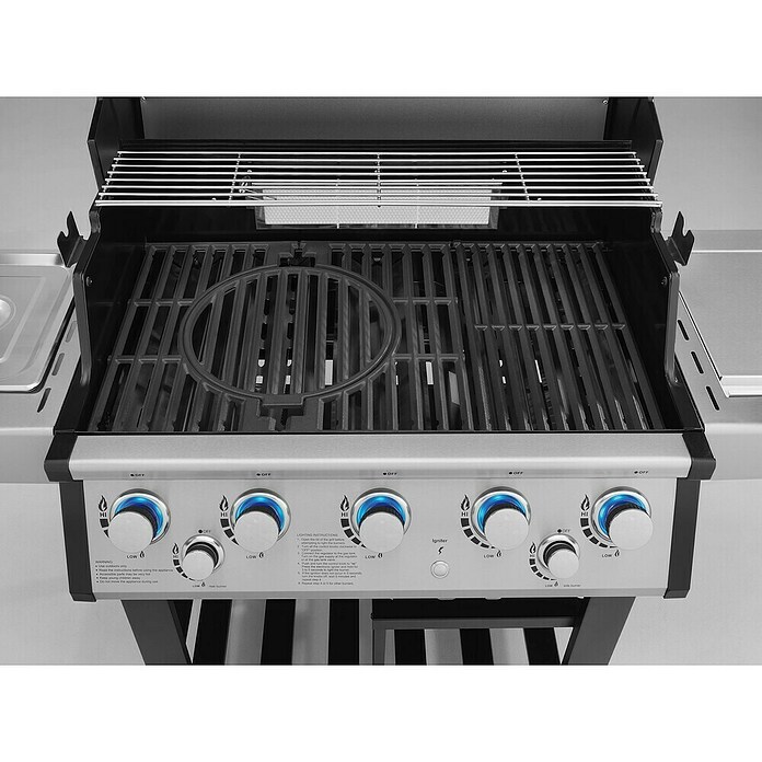 Justus Gasgrill Mars (Grillfläche (B x T): 76 x 46,5 cm, 17,5 kW, Anzahl Brenner: 5 Stk.) | BAUHAUS