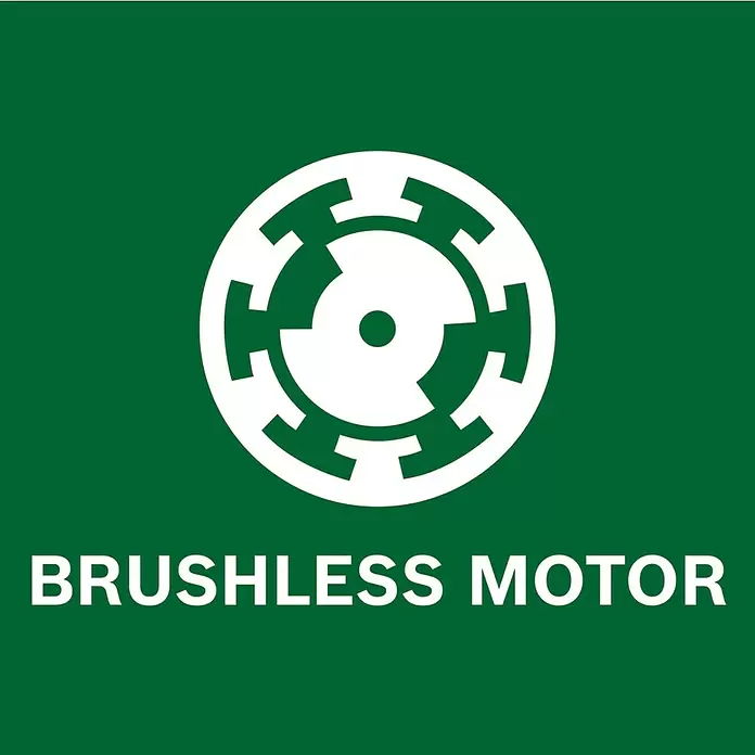 Bosch Power for All 18V Taladro atornillador percutor de batería AdvancedImpact 80 - 18 V, Sin batería, 82 Nm, 3 piezas - Icono blanco que representa un motor sin escobillas, con el texto "BRUSHLESS MOTOR".