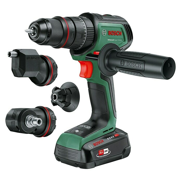 Bosch Power for All 18V Akumulatorski udarni vrtalni vijačnik Advanced Impact 18V-80 QuickSnap  (18 V, Brez baterije, 82 Nm) | Akumulatorski vijačniki in vrtalniki | Vrtalniki in vijačniki | Stroji | Orodja in stroji | Izdelki | BAUHAUS