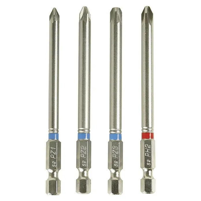 Connex Set de puntas COXT973293 - 4 pzs. - Surtido de puntas de destornillador en diferentes tamaños y tipos.