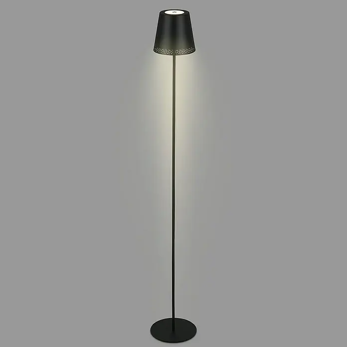 Brilo LED-Stehleuchte - 4,3 W, Höhe: 130 cm, Warmweiß - Elegante Stehlampe in Schwarz. Die Lampe mit dekorativem Schirm sorgt für stilvolle Beleuchtung und ein angenehmes Ambiente in jedem Raum.