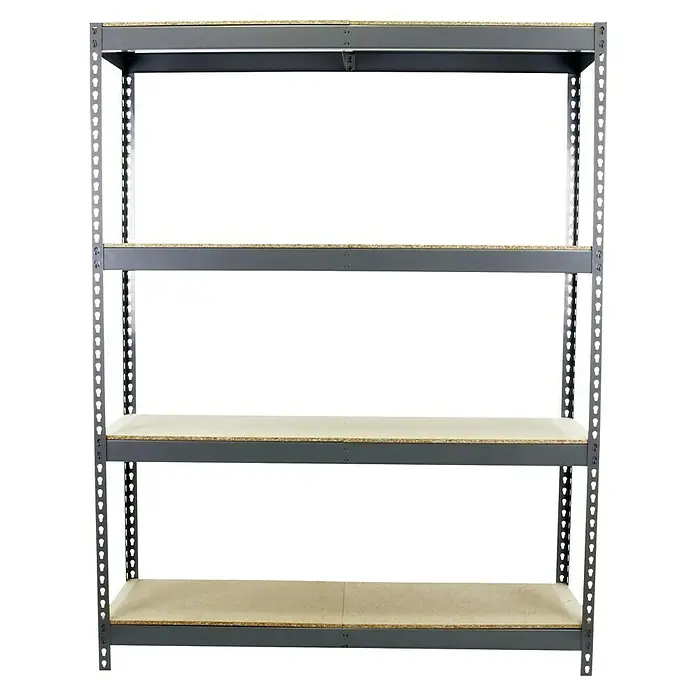 Simonrack Ecoforte Schwerlastregal Chipboard - H x B x T: 200 x 180 x 45 cm, Traglast pro Boden: 400 kg, Anzahl Böden: 4 Stk., Stecken, Grau - Metallregal mit vier Regalböden. Ideal für Lagerung und Organisation in Garage, Keller oder Werkstatt. Stabile Konstruktion für hohe Belastbarkeit.