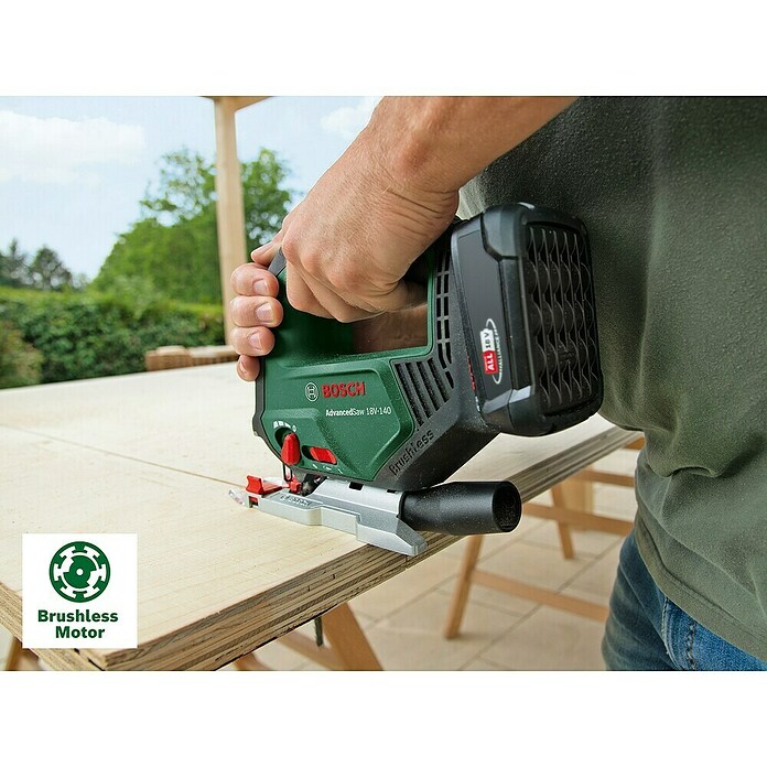 Bosch Power for All 18V Akumulatorska vbodna žaga Advanced Saw 18V-140  (18 V, Brez baterije, Število hodov v prostem teku: 3.000 /min) | 2265 - Akku Säge | BBDD - Stichsägen/Multisägen | BBD - Elektro WZ/Großmaschinen | BB - ElektroWZ/Großmaschinen | B - Werkz/Masch/Maschzubeh/Auto | BAUHAUS