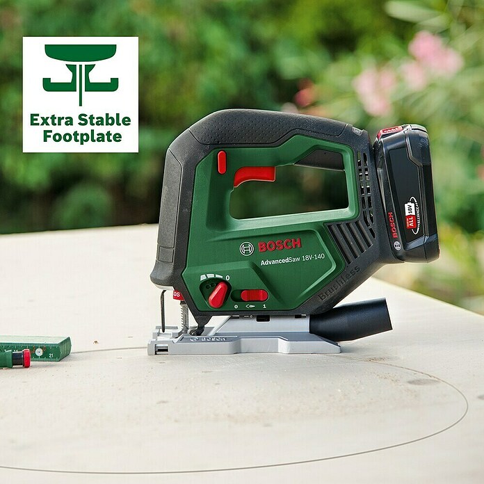 Bosch Power for All 18V Akumulatorska vbodna žaga Advanced Saw 18V-140  (18 V, Brez baterije, Število hodov v prostem teku: 3.000 /min) | 2265 - Akku Säge | BBDD - Stichsägen/Multisägen | BBD - Elektro WZ/Großmaschinen | BB - ElektroWZ/Großmaschinen | B - Werkz/Masch/Maschzubeh/Auto | BAUHAUS
