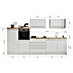 Respekta Premium Küchenzeile Gabriel (Breite: 320 cm, Grau, Mit Elektrogeräten, Induktionskochfeld mit integrierter Dunstabzugshaube) | BAUHAUS