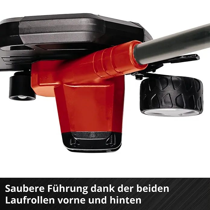 Einhell Power X-Change 18V Rasenkantenschneider GE-LE 18/190 LI - Ohne Akku, 18 V - Saubere Führung mit Laufrollen: Rasentrimmer mit präzisen vorderen und hinteren Laufrollen für exakte Kantenschnitte.