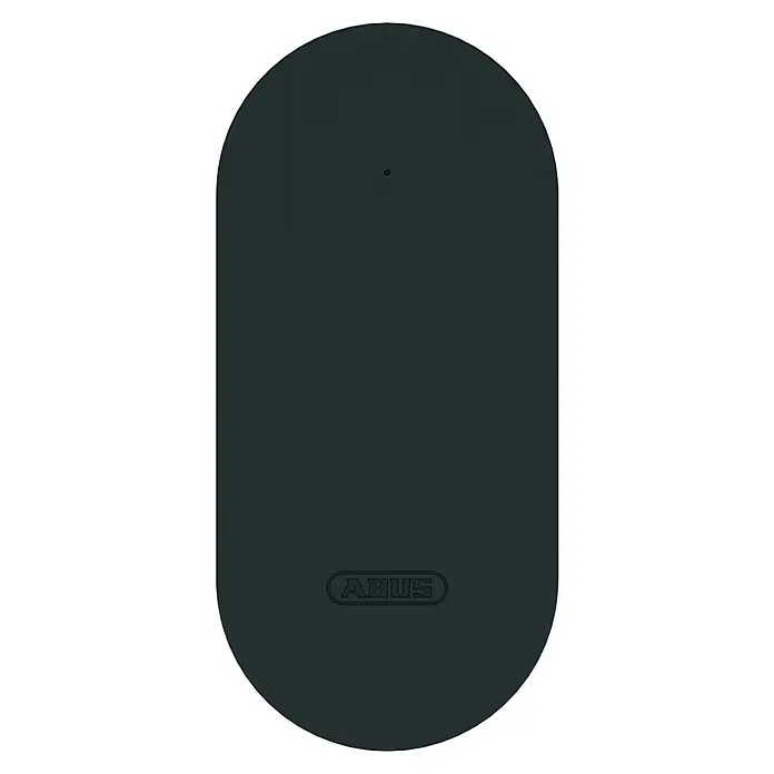 Abus Steuerzentrale BRIDGE ONE CFW3100BK - Schwarz, B x H: 55 x 52 mm - Das Bild zeigt ein ABUS Produkt, möglicherweise ein Sicherheitsprodukt, in einer dunklen, länglichen Form mit dem ABUS Logo.