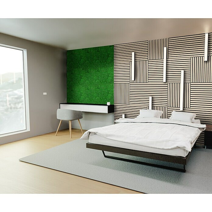 Jangal Wandpaneel Modular Wall Moos (Nature Green, 520 x 520 x 30 mm) | BAUHAUS