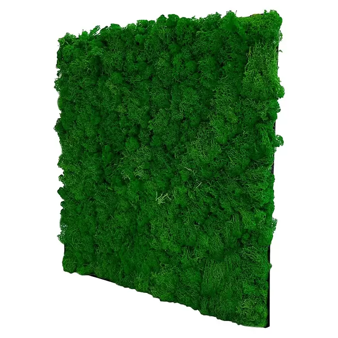 Jangal Wandpaneel Modular Wall Moos - Nature Green, 520 x 520 x 30 mm - Grünes Kunstmoos-Paneel für dekorative Wände.