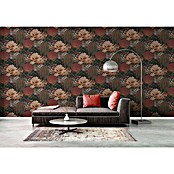 AS Creation Famous Garden Vliestapete (Schwarz-Rot-Rosa, Floral, 10,05 x 0,53 m) | BAUHAUS