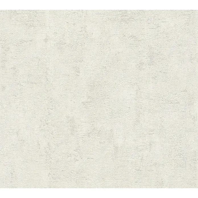 A.S. Création Jade 2 Vliestapete - Cremegrau, Uni, 10,05 x 0,53 m - Detailaufnahme einer strukturierten, cremefarbenen Wand, die durch ihre unebene Oberfläche einen rustikalen und natürlichen Eindruck vermittelt.