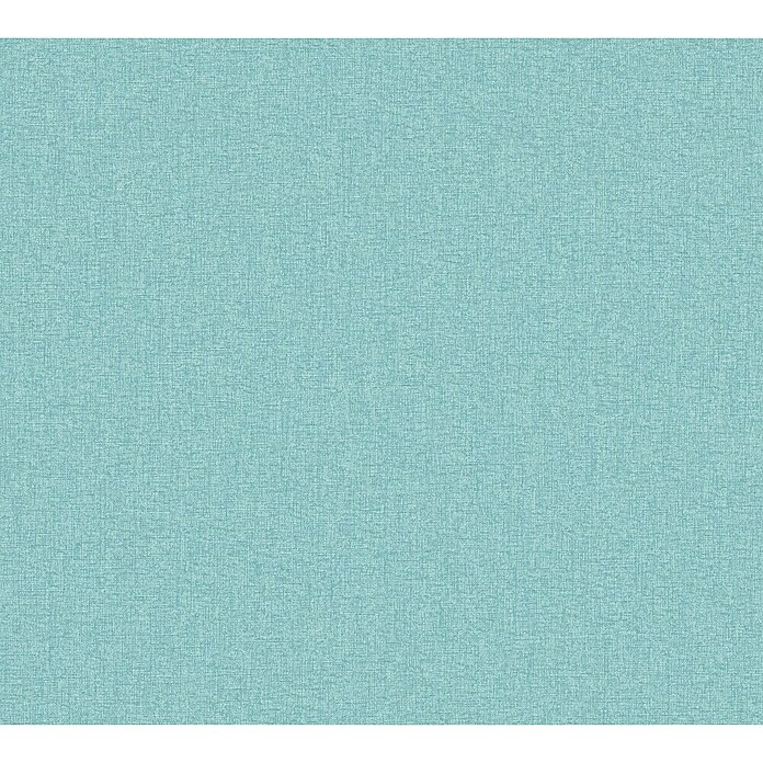 A.S. Création Famous Garden Vliestapete (Türkisblau-Hellblau, Uni, 10,05 x 0,53 m)
