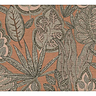 AS Creation Famous Garden Vliestapete Blatt (Rosa-Grau-Taupe, Floral, 10,05 x 0,53 m)