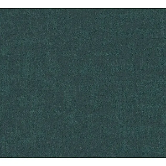 A.S. Création Jade 2 Vliestapete - Dunkles Petrol, Uni, 10,05 x 0,53 m - Elegante, dunkelgrüne Textur mit subtilen Webmuster, ideal für Hintergründe oder Designelemente.