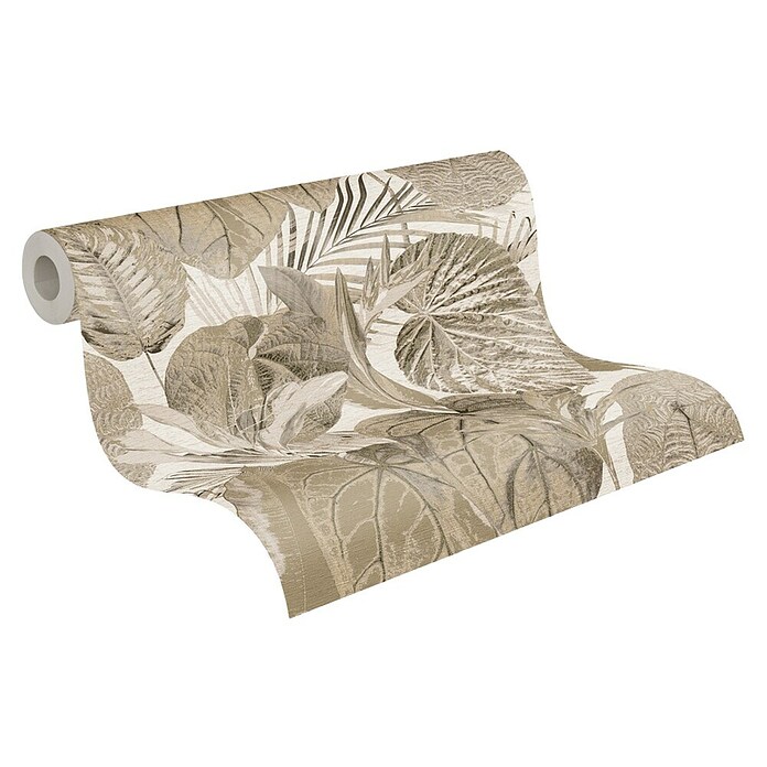 AS Creation Famous Garden Vliestapete Dschungel (Beige-Taupe, Floral, 10,05 x 0,53 m) | BAUHAUS