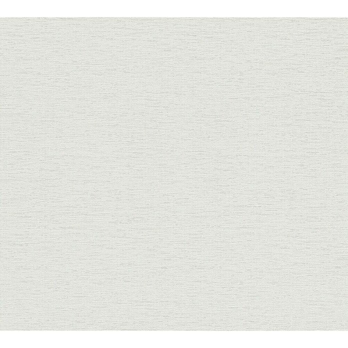 A.S. Création Famous Garden Vliestapete (Weiß-Hellgrau, Uni, 10,05 x 0,53 m)