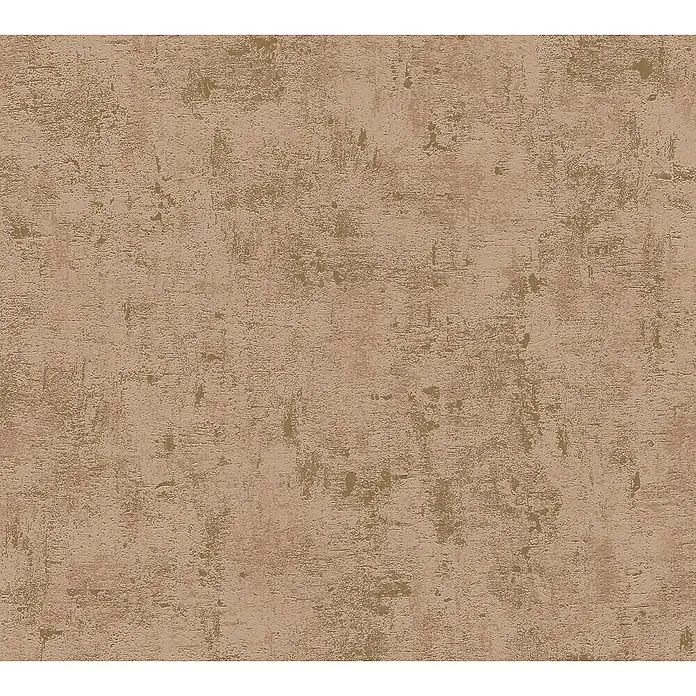A.S. Création Jade 2 Vliestapete - Rosa-Gold, Uni, 10,05 x 0,53 m - Detailaufnahme einer strukturierten, braunen Oberfläche, ideal für Hintergründe oder Texturen, die Wärme und eine rustikale Note verleihen.