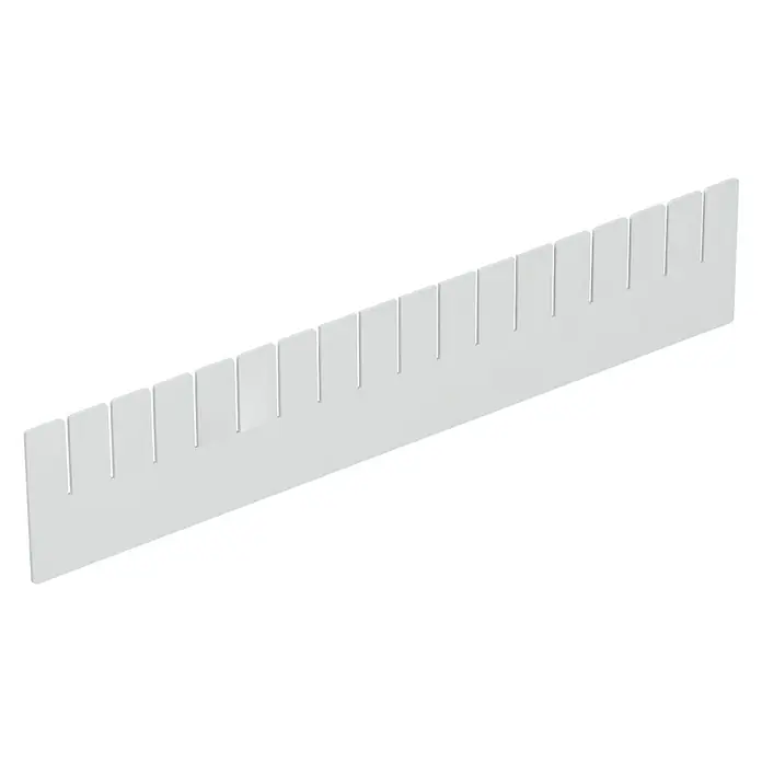 Surplus Systems Trennwand - Passend für: Surplus Systems Euronormboxen, L x H: 55,4 x 10 cm - Ein weißer Schubladenteiler mit Schlitzen zur individuellen Anpassung der Fächeraufteilung für eine ordentliche Aufbewahrung.