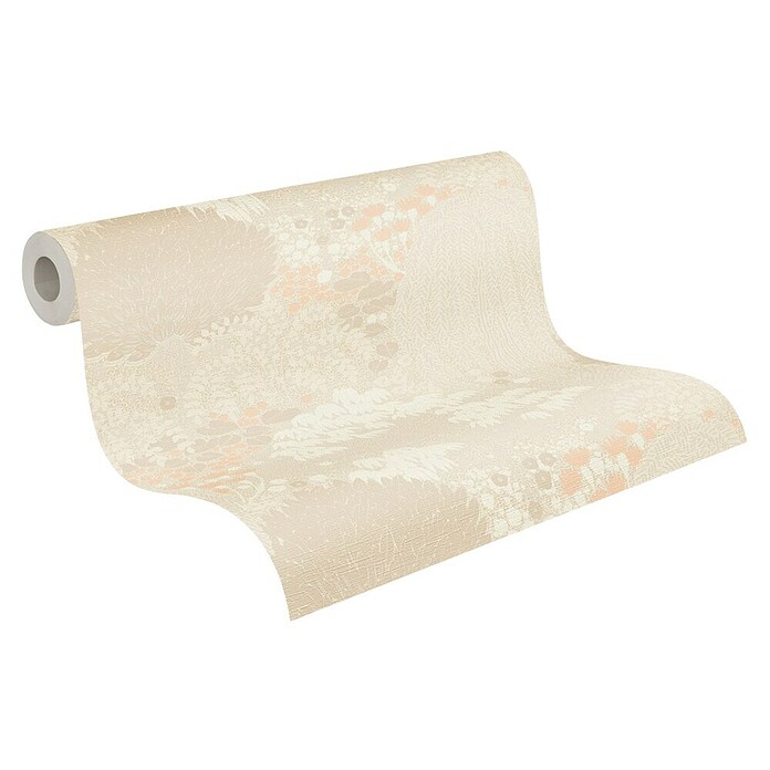 AS Creation Famous Garden Vliestapete (Beige-Creme-Rosa, Floral, 10,05 x 0,53 m) | BAUHAUS