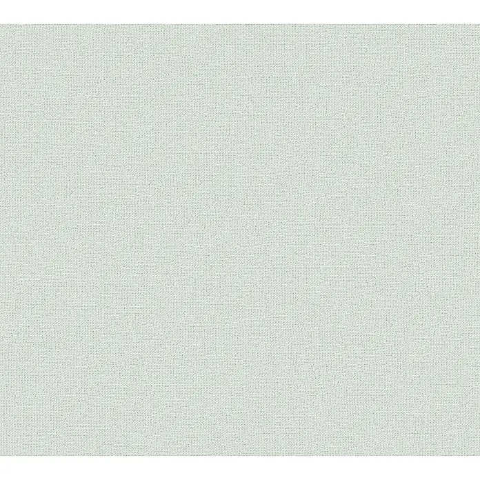 A.S. Création Jade 2 Vliestapete - Mintgrün, Uni, 10,05 x 0,53 m - Nahaufnahme einer Tapete in einem zarten Grauton, die eine feine, textile Textur aufweist. Ideal für minimalistische und ruhige Raumgestaltungen.
