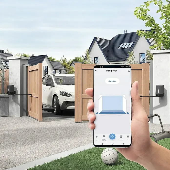 Avidsen Mecanismo de puerta de garaje Orane Connect - Anchura puerta: 0 m - 2,5 m - Control inteligente de la puerta a través de la aplicación para teléfonos inteligentes. Abre y cierra con un solo toque.