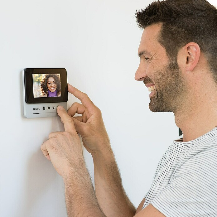 Philips WelcomeEye Monitor de intercomunicador de puerta adicional AddCompact (480 x 272 píxeles, Sistema WelcomeEye Philips)