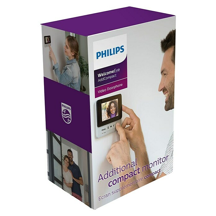 Philips WelcomeEye Monitor de intercomunicador de puerta adicional AddCompact (480 x 272 píxeles, Sistema WelcomeEye Philips)