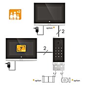 Extel Farb-Video-Türsprechanlage Code Connect (2-Draht-Technik, Bildschirmgröße: 7″, 1.296 x 732 Pixel, Smarte Steuerung: Extel Connect) | BAUHAUS