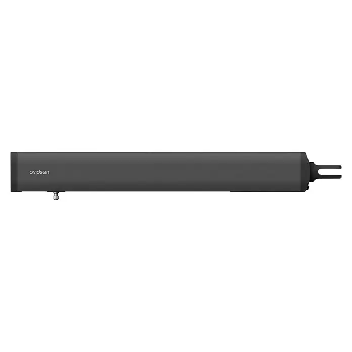 Avidsen Mecanismo de puerta de garaje Teha Connect - Anchura puerta: 0 m - 1,75 m - Producto Avidsen, una caja gris alargada con conexiones en un extremo, ideal para domótica y sistemas smart home.