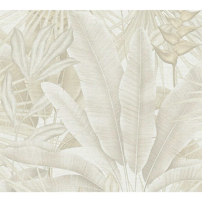 A.S. Création Stories of Life Vliestapete (Beige-Creme-Grau, Floral, 10,05 x 0,53 m)