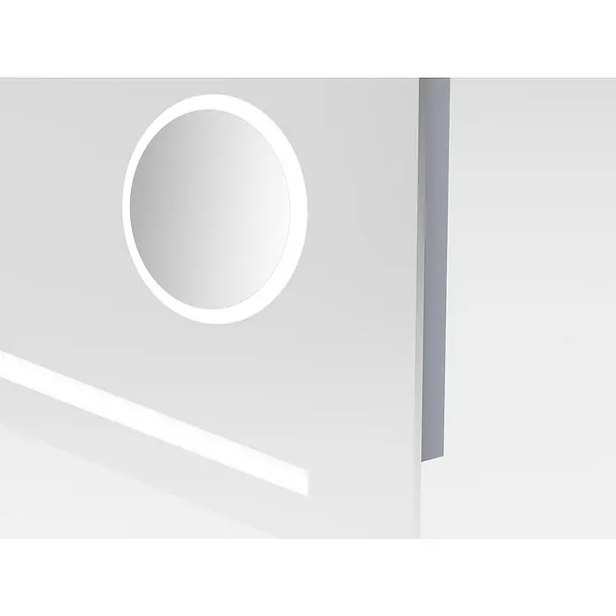 DSK Lichtspiegel Silver Rey - 60 x 70 cm, Silber, Leuchtmittel - Ein moderner Badezimmerspiegel mit LED-Beleuchtung, der eine elegante und funktionale Ergänzung für jedes Badezimmer darstellt.