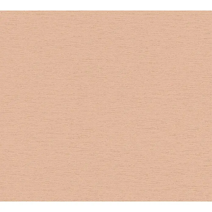 A.S. Création Famous Garden Vliestapete - Rosa, Uni, 10,05 x 0,53 m - Ein schlichtes Bild mit einem subtilen, horizontalen Texturmuster in einem warmen, blassrosa Farbton, ideal für Hintergründe.