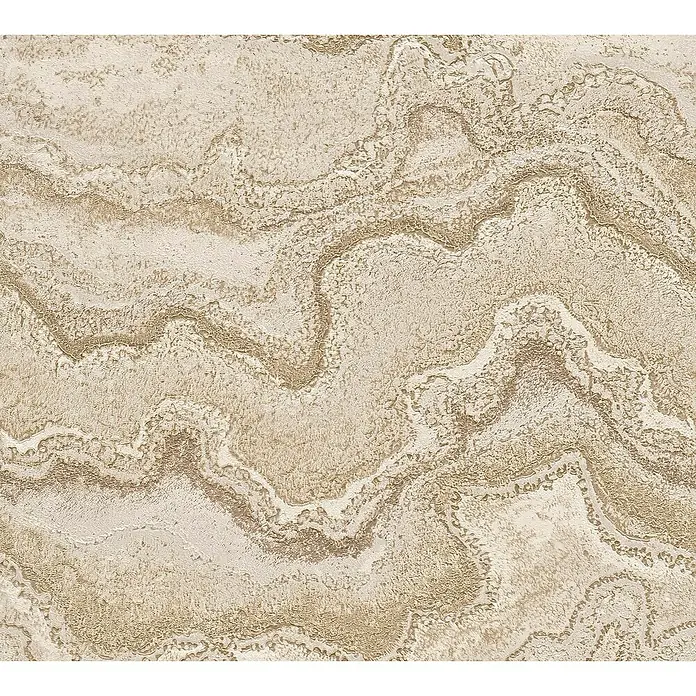 A.S. Création Stories of Life Vliestapete Marmoroptik Metallic-Effekt - Sandcreme, Steinoptik, 10,05 x 0,53 m - Beige Marmorstruktur mit natürlichen Mustern und Texturen für elegante Designs und Oberflächengestaltungen.