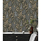 AS Creation Famous Garden Vliestapete Blatt (Grau-Beige-Braun, Floral, 10,05 x 0,53 m) | BAUHAUS