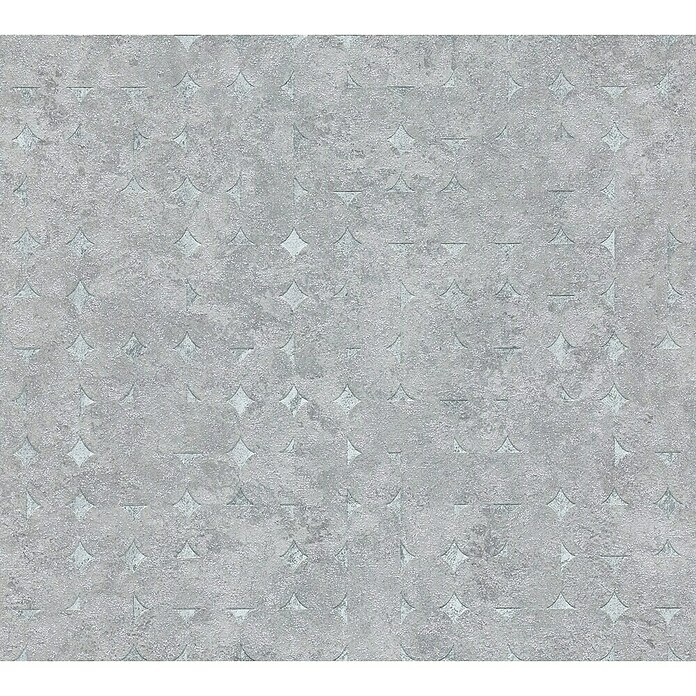 AS Creation Stories of Life Vliestapete Used-Look (Betongrau-Silber, Betonoptik, 10,05 x 0,53 m)