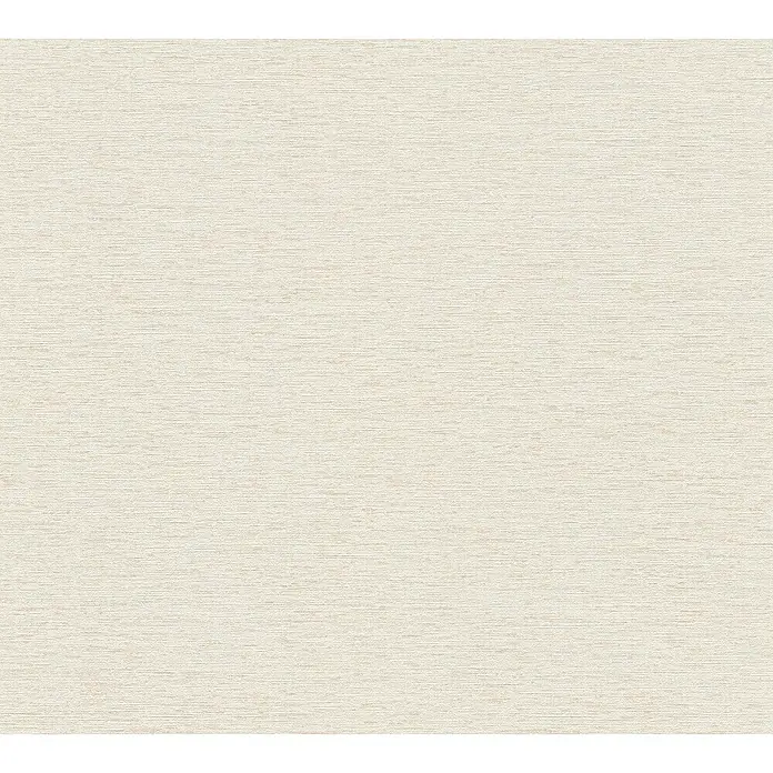 A.S. Création Famous Garden Vliestapete - Creme-Weiß-Beige, Uni, 10,05 x 0,53 m - Beige Stofftapete mit feiner Textur, ideal für eine schlichte und elegante Wandgestaltung. Die Tapete verleiht jedem Raum Wärme und Behaglichkeit.
