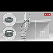 Dolle Buitentrap Gardenspin (Diameter: 155 cm, Verdiepingshoogte: 266,5 cm - 305,5 cm, Trimax® treden) | BAUHAUS