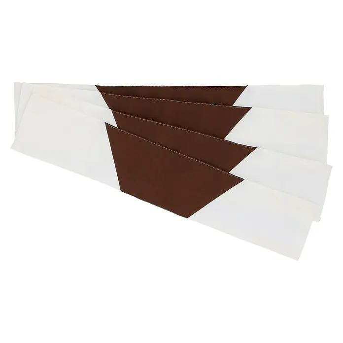 Ersatzseitenteile Kairo - Passend für: Sunfun Pavillon Kairo - Mehrere Tischsets mit einem stilvollen, zweifarbigen Design in Weiß und Braun, perfekt für eine elegante Tischdekoration.