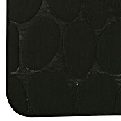 MSV Alfombra para baño Piedras (40 x 60 cm, Negro)